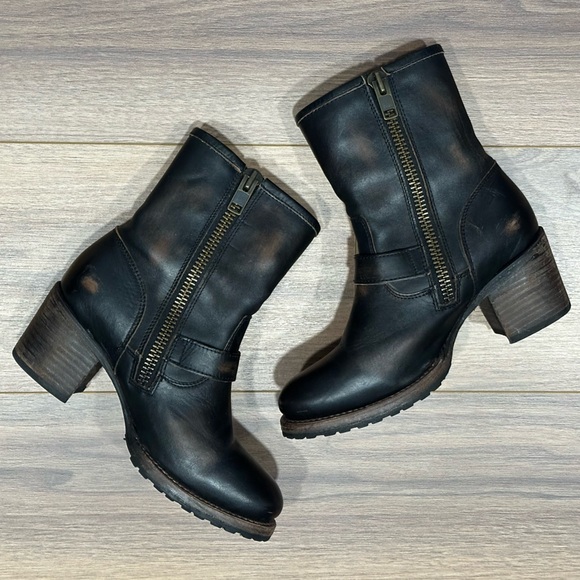 Freebird Carlito Boot in Distressed Black Leather Size 8 - Picture 10 of 16